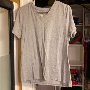 plain gray tee